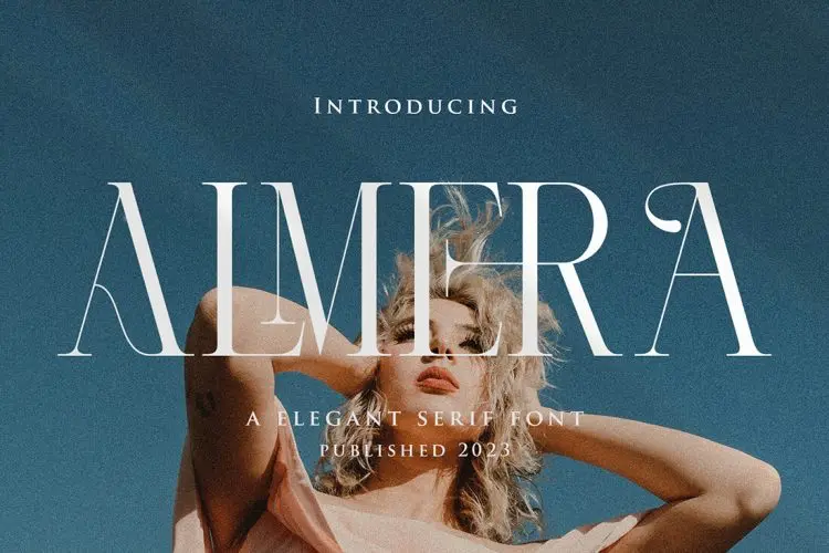 Almera Serif 时尚优雅花体字轻奢品牌标识杂志广告封面标题英文字体包