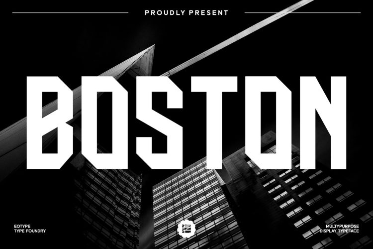 Boston – Dispaly Typeface Dispaly现代几何波士顿无衬线英文艺术字体下载