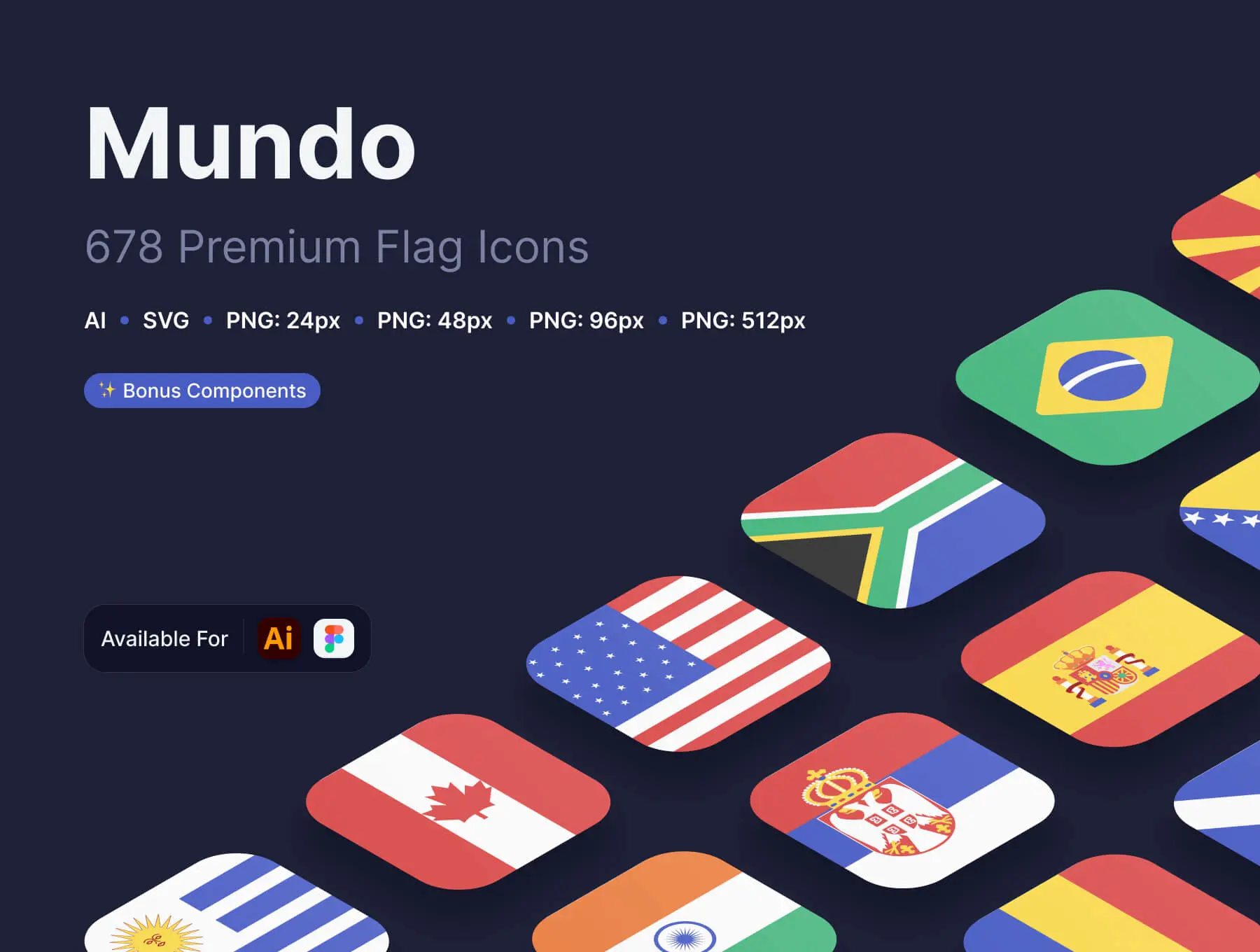 Mundo — Premium Flags Icon Set  221国国旗矢量小图标icon设计素材webp免抠图片Ai源文件