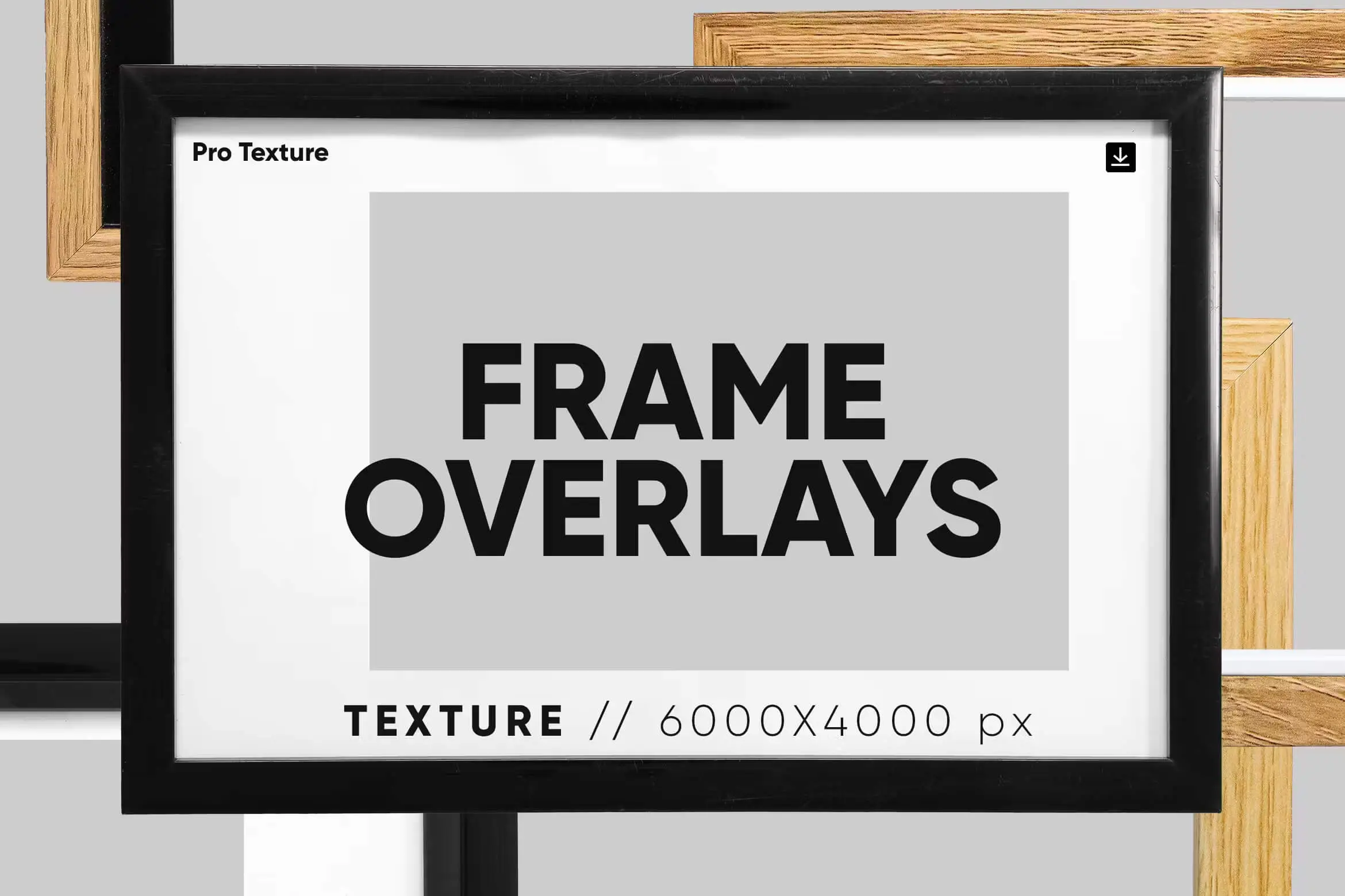 15 Photo Frames Overlays HQ 15款逼真复古木质横版相框画框背景设计素材webp免抠图片