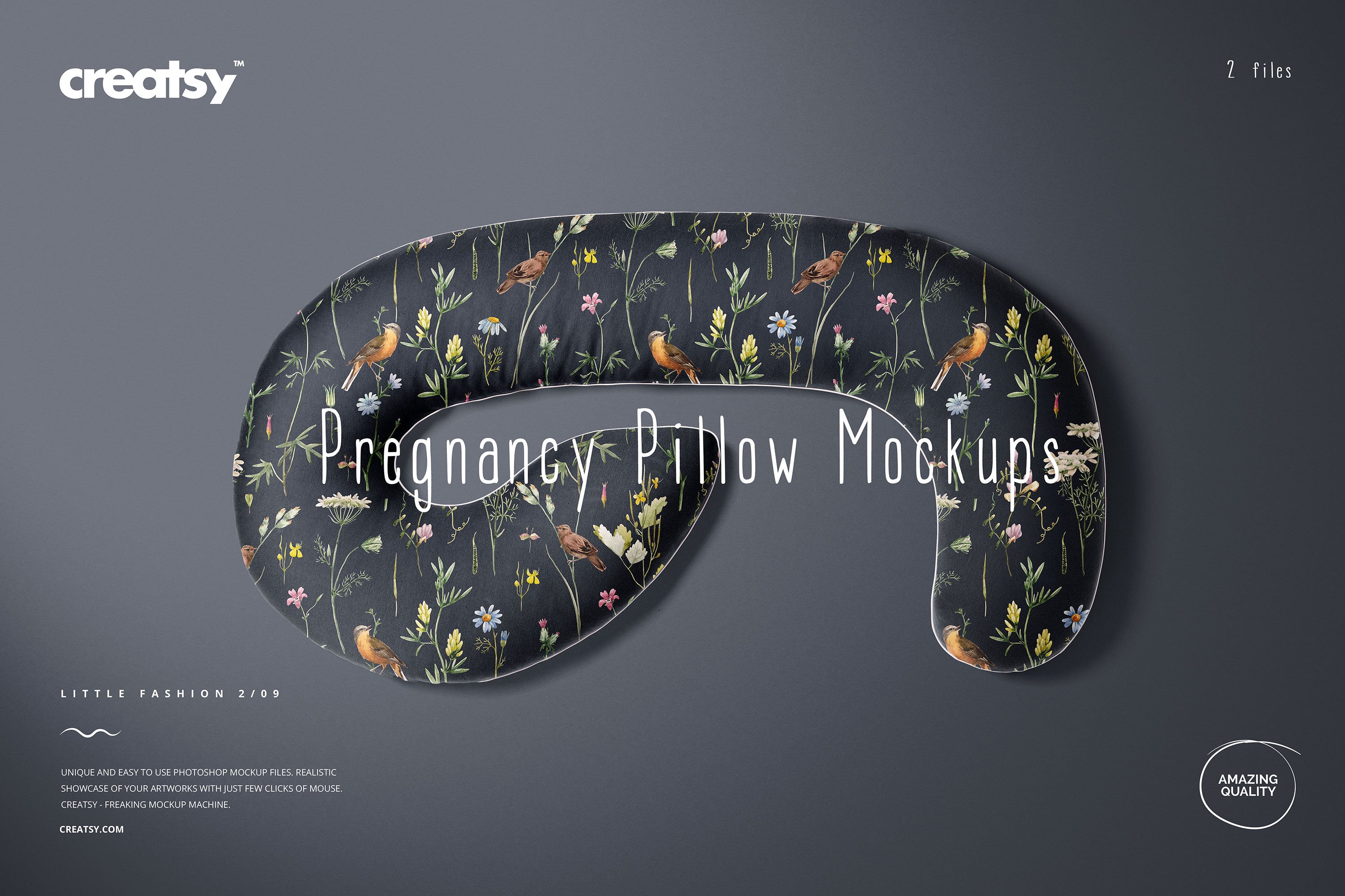 Pregnancy Pillow Mockup Set 孕妇枕头护腰侧睡抱枕u型枕印花贴图设计ps样机素材展示效果模板