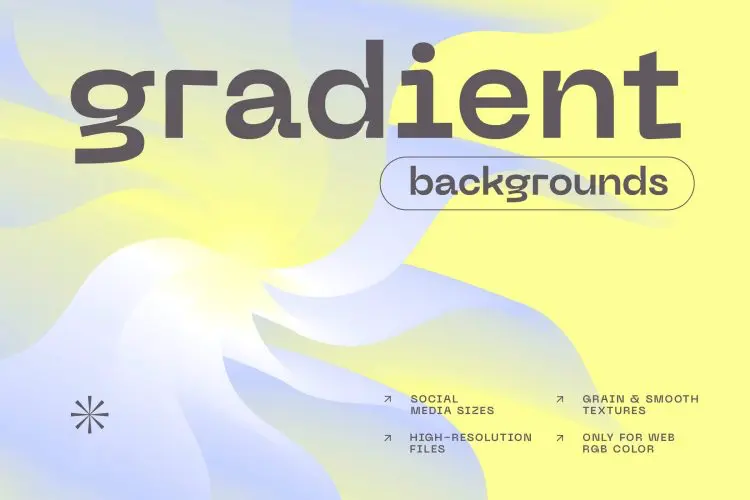 Neon Sunbeam Gradient Backgrounds  25款高清简约时尚抽象艺术波浪颗粒渐变海报背景底纹图片设计素材