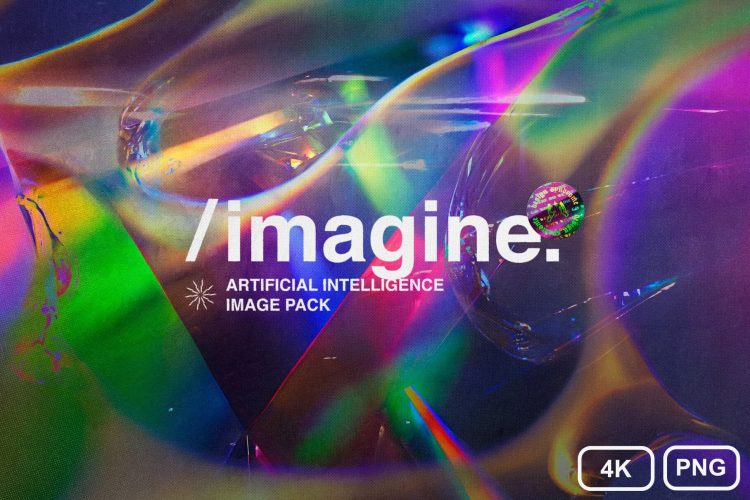 Imagine Abstract AI pack 103款4K高清艺术抽象未来梦幻科幻液体水晶玻璃海报背景图片素材