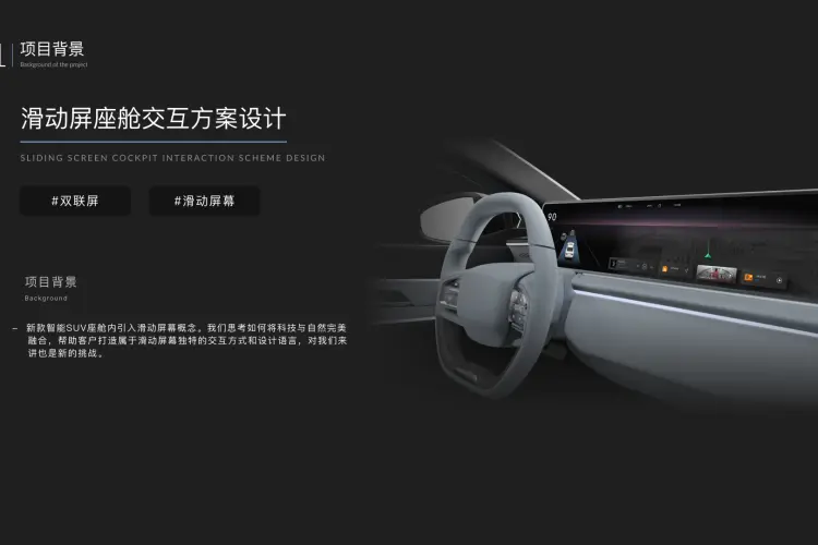 Sliding screen cockpit HMI design 滑动屏座舱交互方案设计
