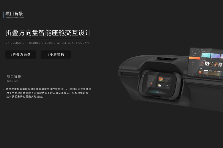 折叠方向盘智能座舱交互设计 UX design of Folding steering wheel of smart cockpit