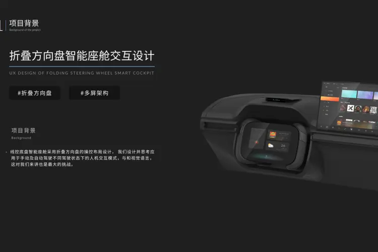 折叠方向盘智能座舱交互设计 UX design of Folding steering wheel of smart cockpit