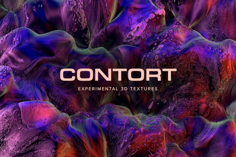 Contort Experimental 3D Textures  15款高清艺术抽象炫彩液体岩石3D立体肌理背景底纹图片设计素材