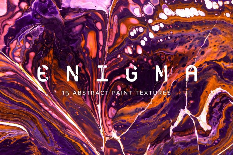 Enigma 15 Abstract Paint Textures 15款高清炫彩抽象颜料液体流体爆炸飞溅纹理背景底纹图片设计素材