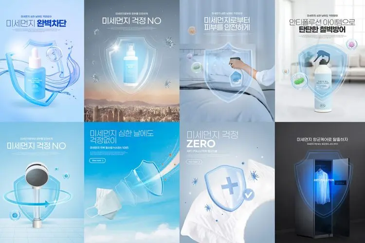 Protective Shield Poster Template  10款时尚创意安全防护盾牌细菌传单海报设计PSD分层源文件素材