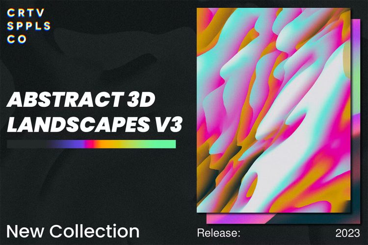 Abstract 3d Landscapes v3 多彩柔和抽象流体模糊颗粒背景图片国外设计素材百度云免费下载
