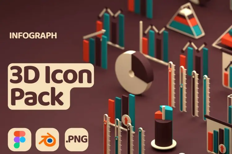 3D Icon Infograph  18款商业金融经济银行类3D插图图标icon素材webp免抠图文件