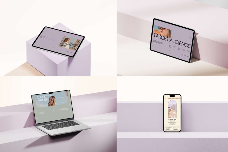 Asyana – Minimal Mockup Bundle  23款iPhone手机iPad平板Macbook笔记本电脑ps样机素材展示效果图