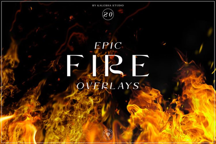 Epic Fire Overlays  20P史诗般的火焰燃烧背景叠加图片png免抠图设计素材