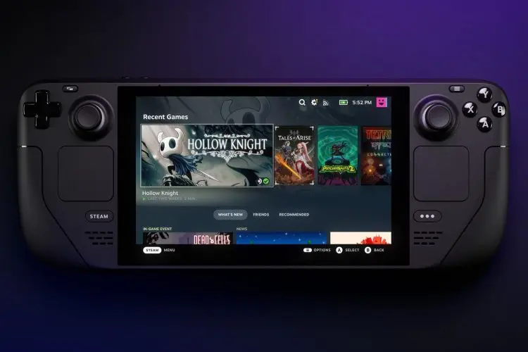 Steam Deck Gaming 3D Models + Mockup 多角度Steam掌机游戏设备操控手柄多角度展示ps数码样机素材国外设计模板