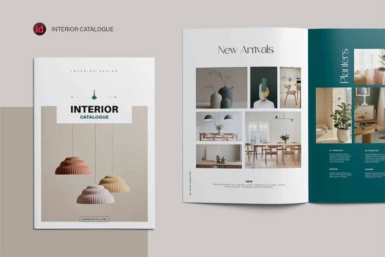 Interior Catalogue  20页现代极简家居室内设计作品集杂志画册排版设计id版式素材模板