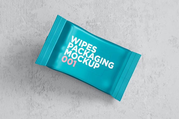 Wipes Packaging Mockup 001 湿巾包装模型品牌logo标识设计贴图ps样机素材模板