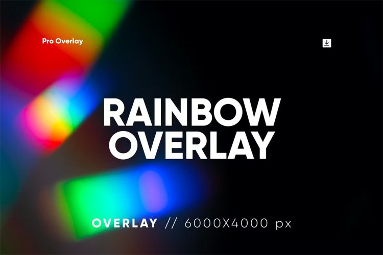 20 Rainbow Overlay HQ  20款虹光反射棱柱水晶彩虹色光晕光斑背景叠加图片国外设计素材