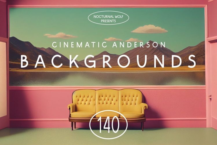 140 Cinematic Anderson Backgrounds  140款60年代复古美学电影场景抽象几何超现实主义背景图片素材