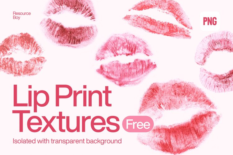 100+ Lip Print Textures  110款情人节口红唇印吻痕唇彩图案印花png免抠拼贴图片设计素材免费下载