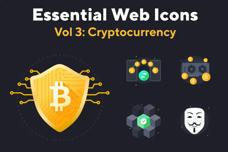 Web Essential Icons Volume 3  3D金融区块链小图标设计_国外3D银行icon图标sketch素材下载