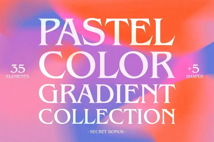 Pastel color gradient collection  40款炫彩梦幻动感模糊渐变酸性时尚艺术抽象背景底纹图片国外设计素材