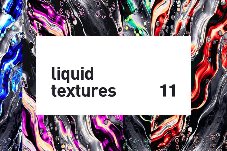 Liquid Textures  11款流体气泡液体金属质感抽象艺术背景图片壁纸设计套