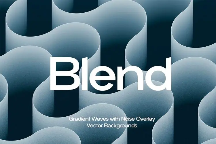 Gradient Blend Waves Vector Backgrounds  10款现代抽象极简3D波浪几何渐变艺术无缝拼接背景底纹图片素材