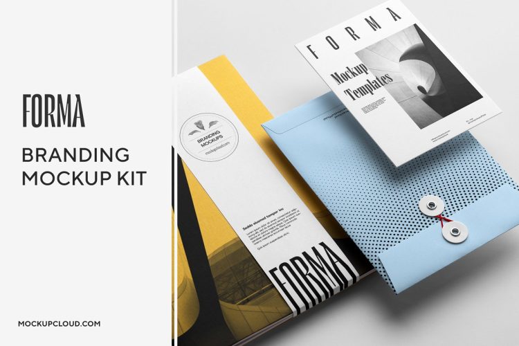 Forma Branding Mockup Kit  18款高端质感品牌文具书籍画册vi设计贴图ps样机素材场景展示模板