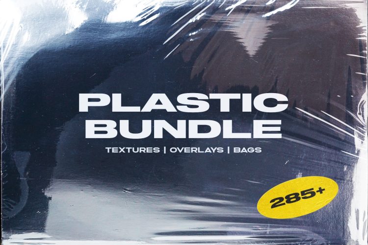 Plastic Bundle Branding Wrap Texture  285款潮流复古塑料透明褶皱保鲜膜薄膜包装纸防震膜设计素材合集
