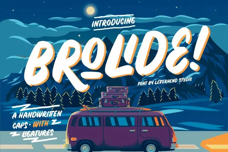 Brolide Playful Sans  T恤印刷宣传海报封面英文字体设计