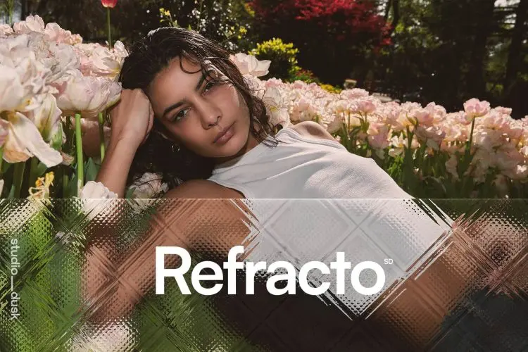 Refracto 33 Patterned Glass Effects  33款艺术压花水波纹长虹条纹半透明毛玻璃图片滤镜ps特效样机模板