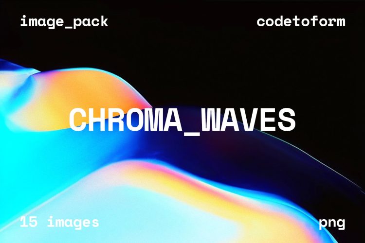 Chroma Waves Abstract Backgrounds  15款未来派坡度波浪抽象渐变背景图片设计素材