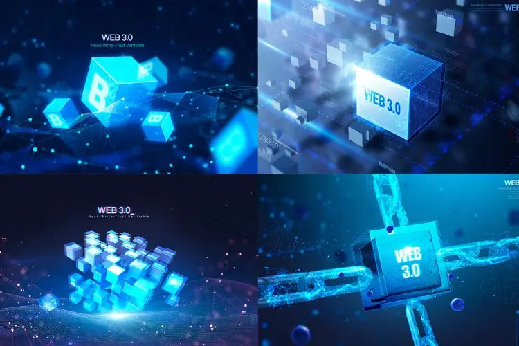 Big Data Poster  13款未来科技立方体方块网络大数据互联网信息技术背景海报banner论坛背景板PSD排版设计源文件