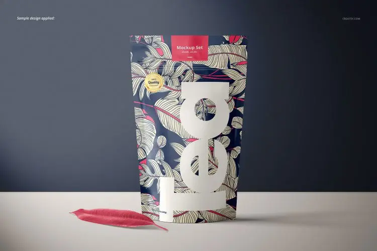 Stand Up Ziplock Bag Mockup Set 食品糖果自封袋塑料袋样机合集