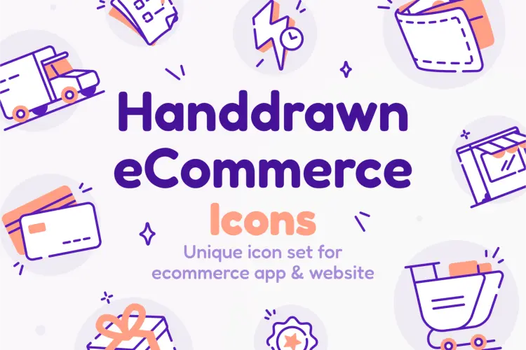 Shoply – E Commerce Icon Illustration Set  20款电商购物模型小图标图片在线商城icon图标插图素材大全