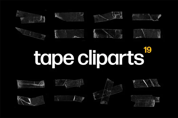 Transparent Duct Plastic Tapes 透明玻璃贴纸胶带贴条背景图片webp免抠图设计素材