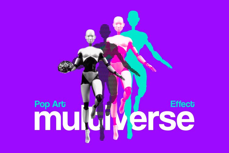 Multiverse Pop Art Photo Effect 多元宇宙波普艺术照片图像叠影ps特效样机素材模板