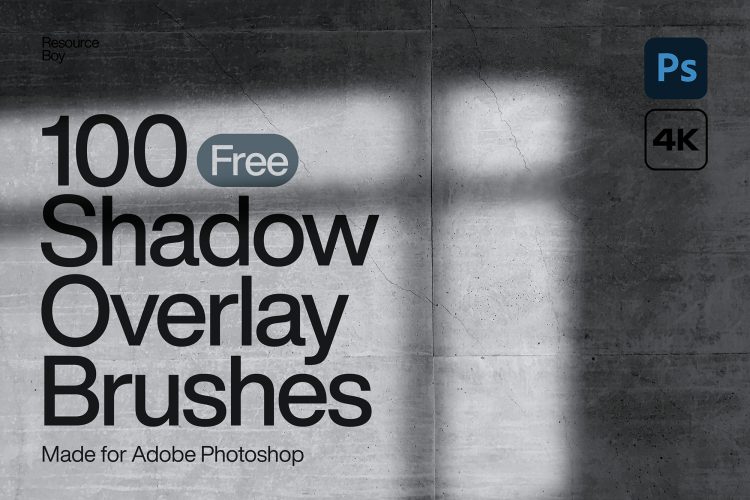 100 Shadow Overlay Photoshop Brushes  100款真实自然文艺光影窗格阳光投影暗角影子特效滤镜ps笔刷素材