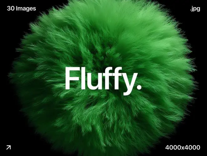 Fluffy Backgrounds  30款绿色高清毛绒球蓬松兔毛绒毛肌理装饰背景底纹图片设计素材