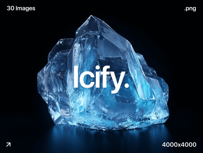 Icify Collection of 30 ce Backgrounds  30款3D透明晶体水晶冰块结晶冰晶4K高清背景底纹png免抠图片素材