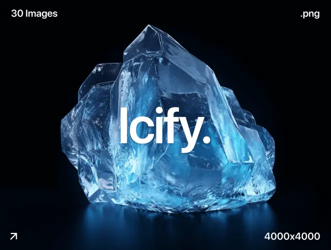 Icify Collection of 30 ce Backgrounds  30款3D透明晶体水晶冰块结晶冰晶4K高清背景底纹webp免抠图片素材