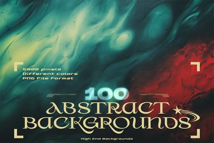 100+ Abstract Backgrounds  100款高清抽象流体渐变科幻艺术迷幻科技海报背景底纹图片素材