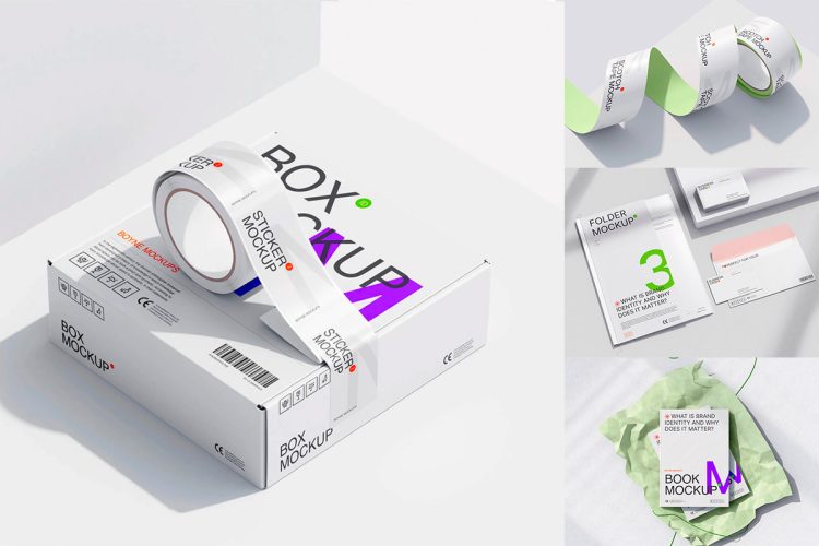 Boyne Branding Mockups  16款品牌形象VI应用文具包装设计作品贴图ps样机素材展示效果图