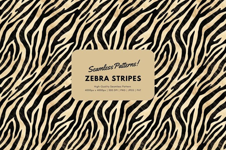 Zebra Stripes Seamless Patterns 斑马条纹无缝衔接背景图片平滑弯曲纹理贴图素材PS填充图案下载