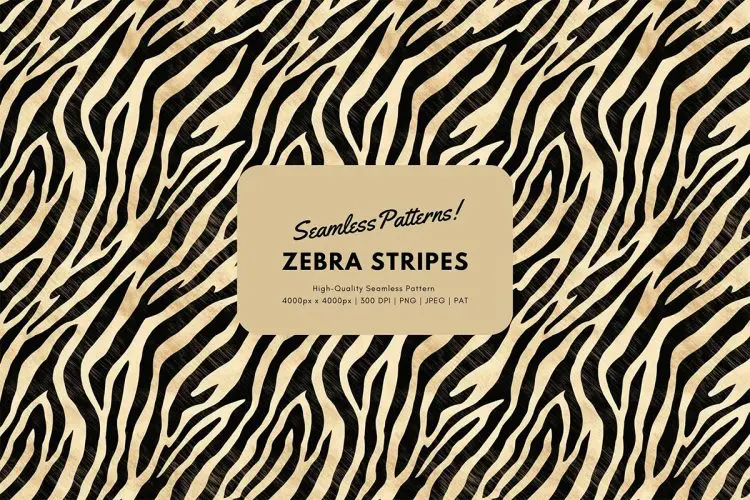 Zebra Stripes Seamless Patterns 斑马条纹无缝衔接背景图片平滑弯曲纹理贴图素材PS填充图案下载