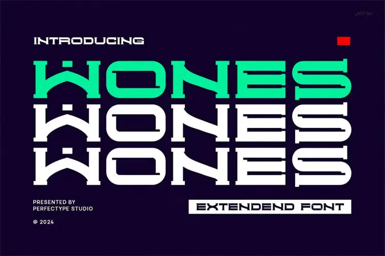 Wones Modern Technology Sans Serif 现代潮流科技时尚机械机能潮牌logo海报封面标题英文字体包