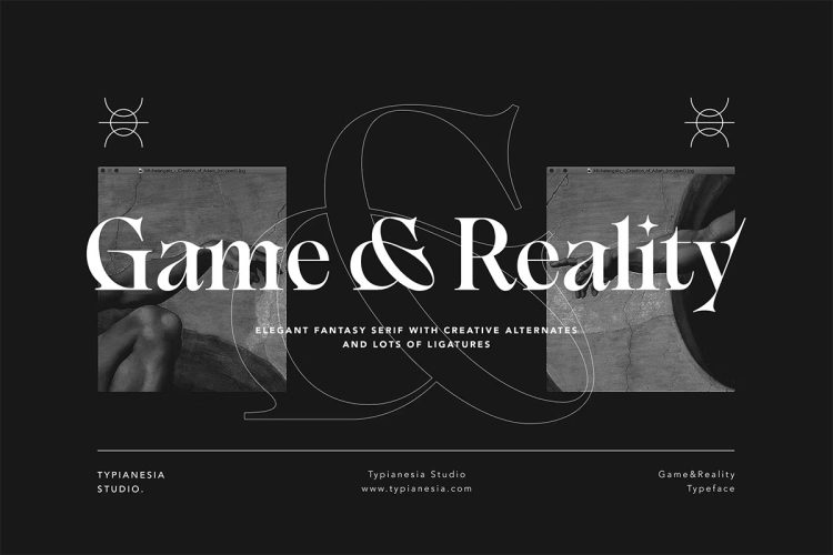 Game & Reality – Fantasy Serif 魔幻优雅时尚经典游戏品牌logo海报画册封面标题衬线装饰英文字体