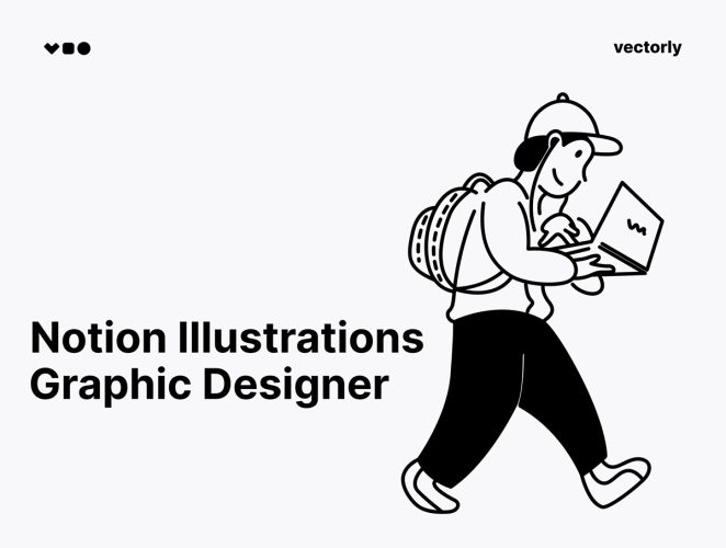 Notion Illustrations – Graphic Designer 20幅关于平面设计师的Notion插图