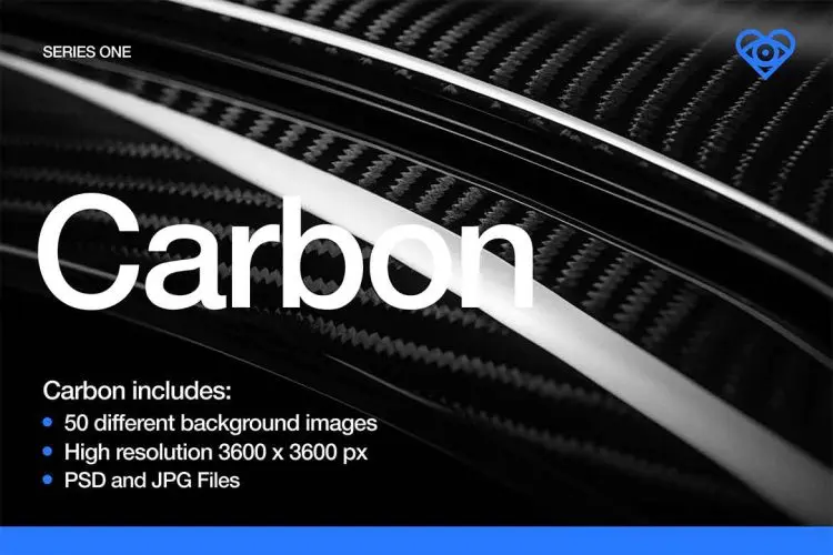 50 Black & White Carbon Textures  50款黑白单色碳素科技抽象碳纤维干碳纹理背景底纹高清图片素材