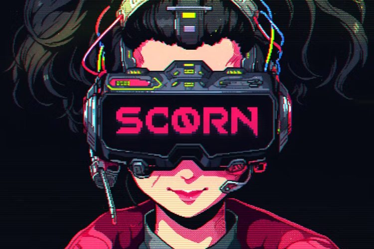 Scorn Pixel Font 复古怀旧科幻像素游戏海报商标设计装饰英文字体安装包